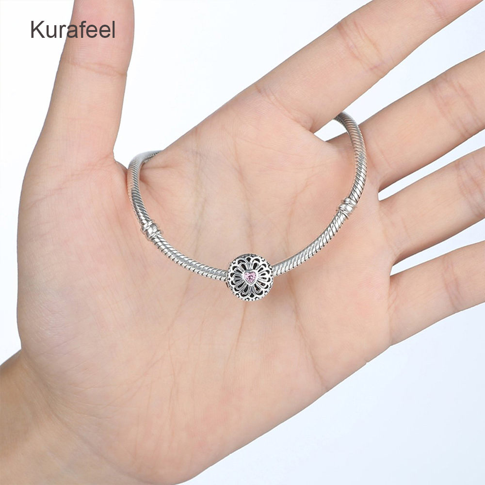 Design Europe Style Zircon Bead 925 Sterling Silver Beads Bracelet